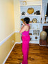 Relaxed vibe-french terry pants (magenta)