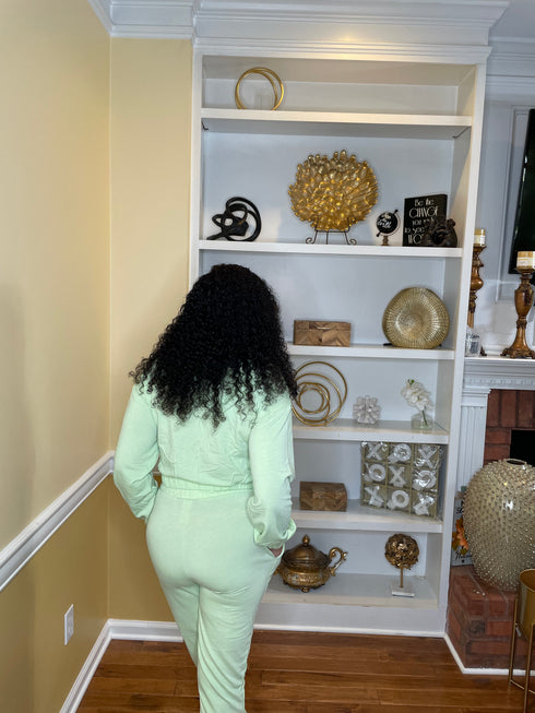 French Terry Jogger Set -summer sage