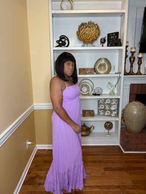 HALTER MAXI DRESS- Lavender