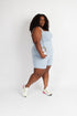 Plus size romper - (ash blue)