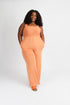 Plus size jumpsuit- butter orange