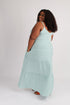 Plus size maxi dress (light green)