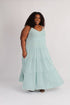 Plus size maxi dress (light green)