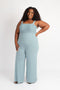 Plus size jumpsuit- blue grey