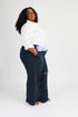 Relaxed vibe Plus-plus size pants (navy)