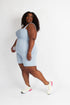 Plus size romper - (ash blue)