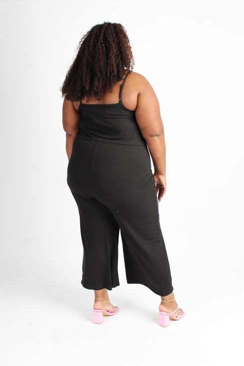Monaco Plus- black plus size jumpsuit
