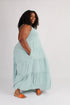 Plus size maxi dress (light green)