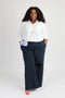 Relaxed vibe Plus-plus size pants (navy)