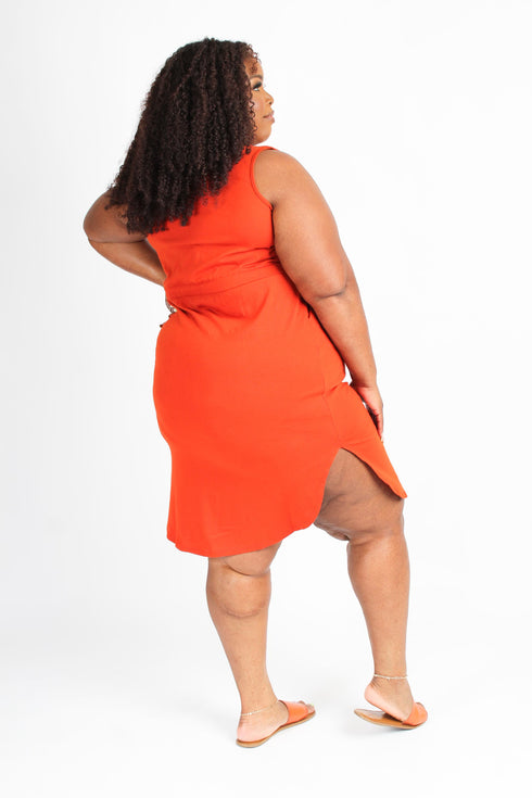 Plus size dress -copper