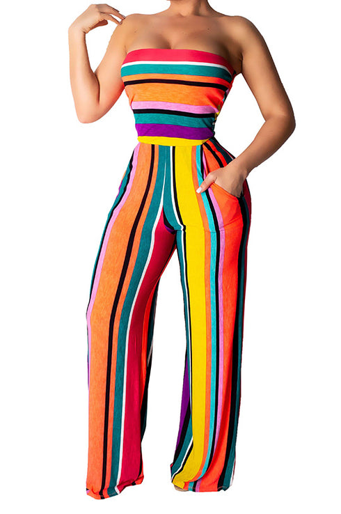 Vibrant Thing | Strapless Jumpsuit