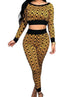 Lock and chain |crop top and high waist pants set