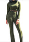 Hunter set | high waist pant set (olive green)