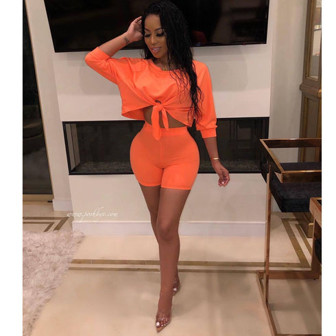 Orange Crush | Two piece short set (orange)
