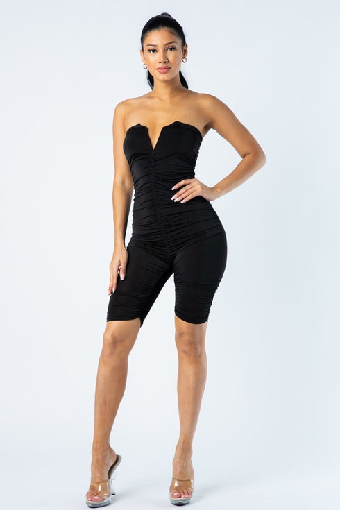 Midnight Chase| black sexy romper