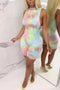 Lollipop | tie dye romper (pink/green)
