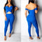Blue with Envy bodycon jumpsuit (blue)