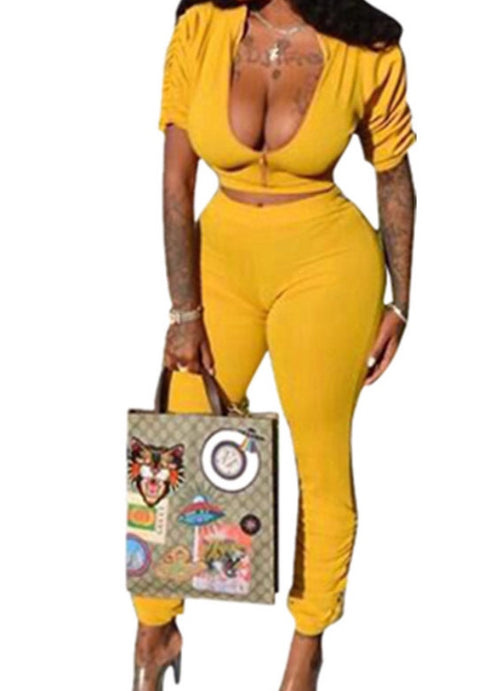 Lemonade | Two piece crop top and pants