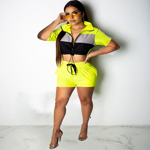 In the Zone | two piece windbreaker short set