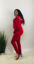 Let's Get Comfy | Two piece track suit (red)