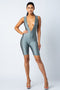 Electric Feeling | sexy romper (metallic silver)