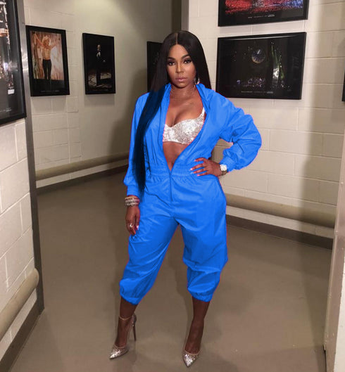 Jumpstart | zippered jumpsuit (blue)