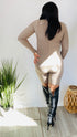 Into You - high neck romper (taupe)