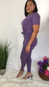 Sweet and Simple|2 piece legging set-lilac grey
