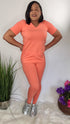 Sweet and Simple | two piece legging set (coral)