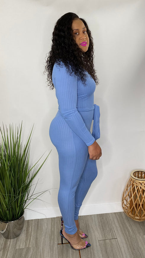 The One | long sleeve jumpsuit (Denim Blue)