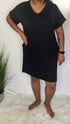 Simple and sassy -t shirt dress (black)