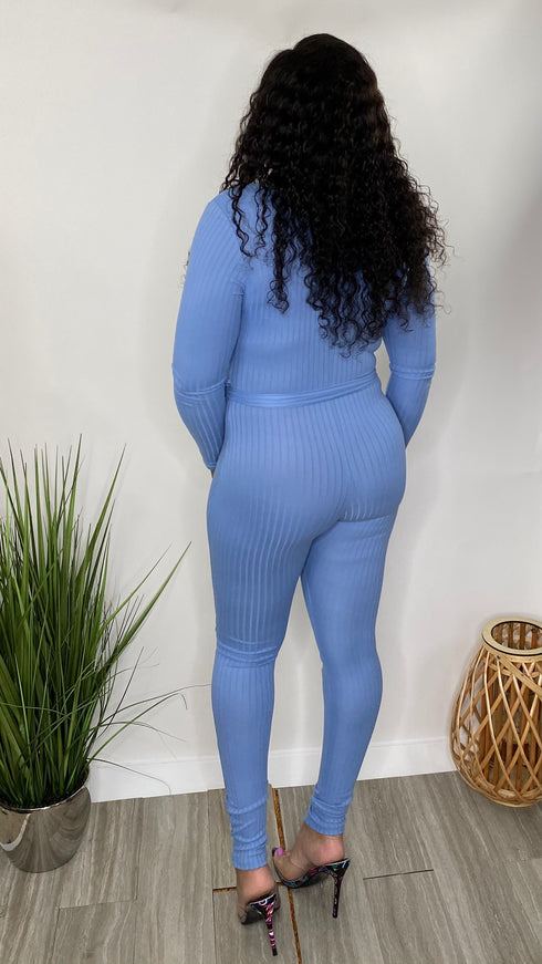 The One | long sleeve jumpsuit (Denim Blue)