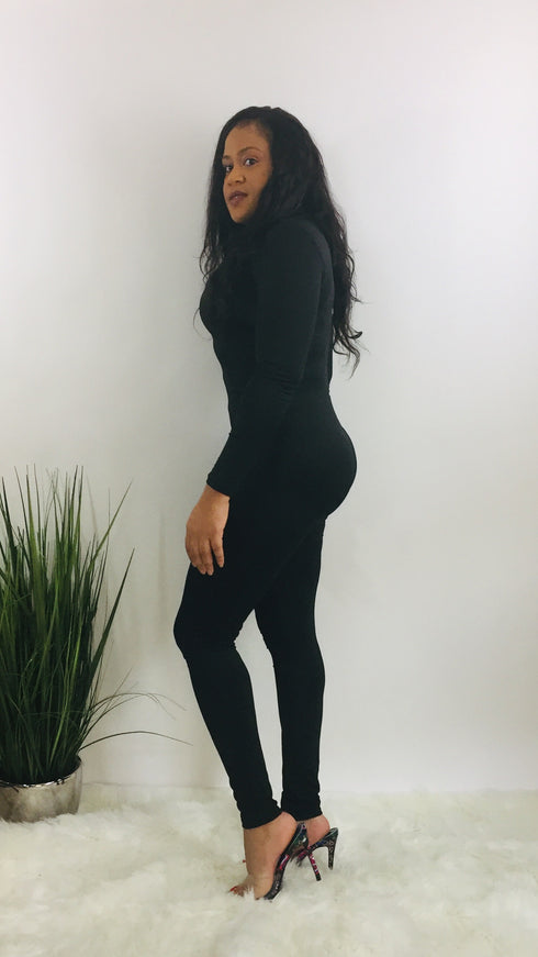 Masterpiece | Mock neck jumpsuit (gray)