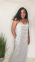 Spring Love | striped dress (heather gray/ivory)