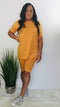 Chill Plus set |biker shorts outfit -ash mustard