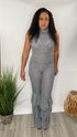 Ruffle some feathers | womens jumpsuit Heather grey