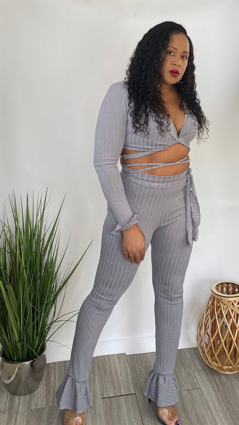 Know the Vibes | grey two piece set