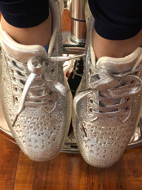 Bedazzled | fashion sneakers (silver)