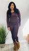 Wear Everywhere - Ribbed Lounge fleece Set (Mocha)