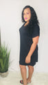 Simple and sassy | t shirt dress (black)