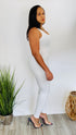Go Figure | white jumpsuit