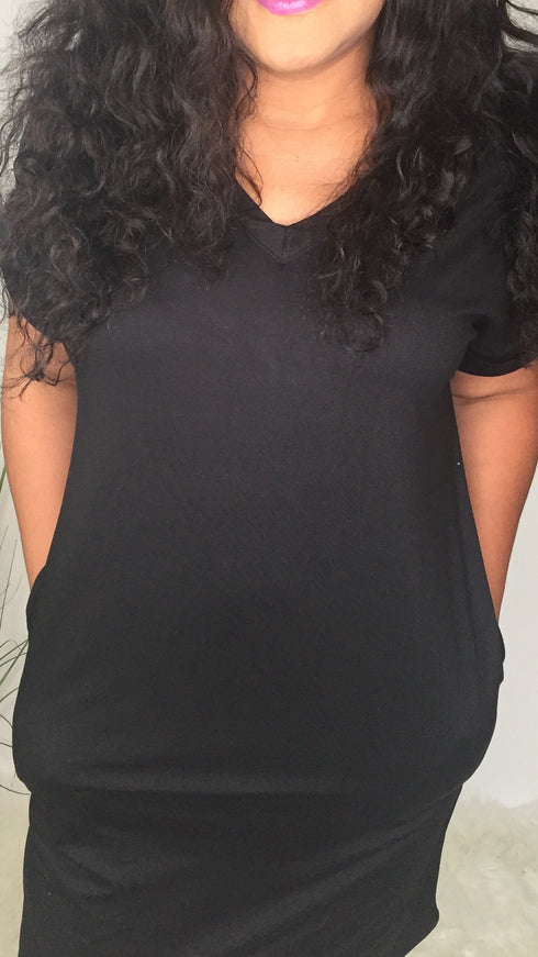 Simple and sassy | t shirt dress (black)