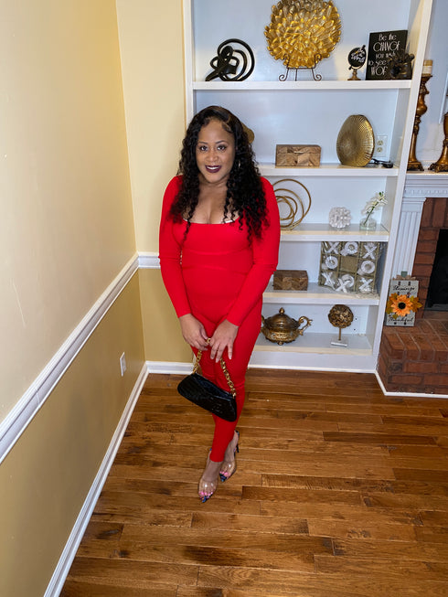 Cupid’s Helper | red jumpsuit