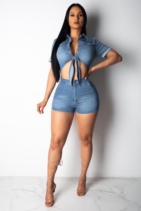 Denim Daze | denim romper