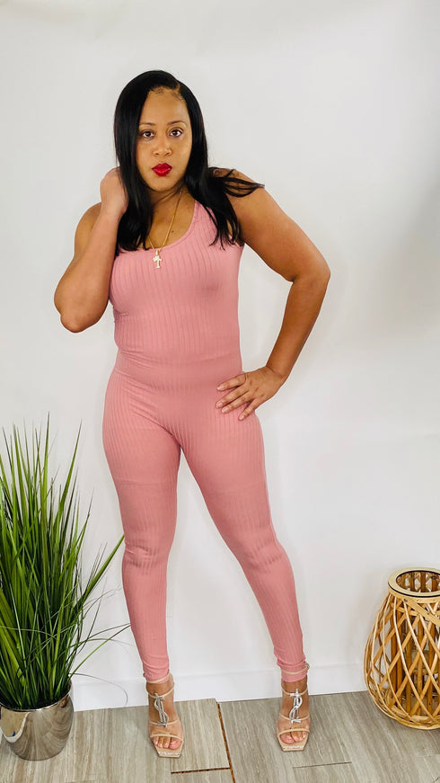 Go Figure | pink jumpsuit