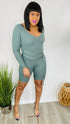 Flirt - green romper (sage)