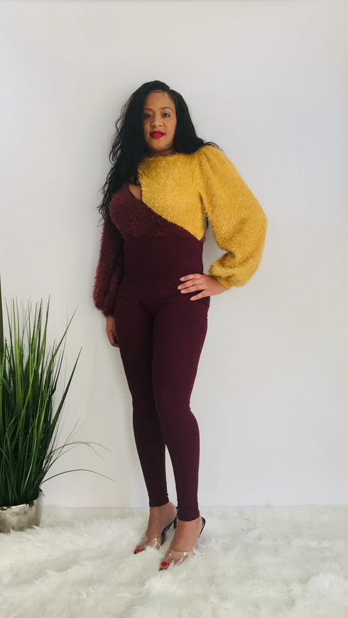 Fuzz What They Heard |long sleeve jumpsuit