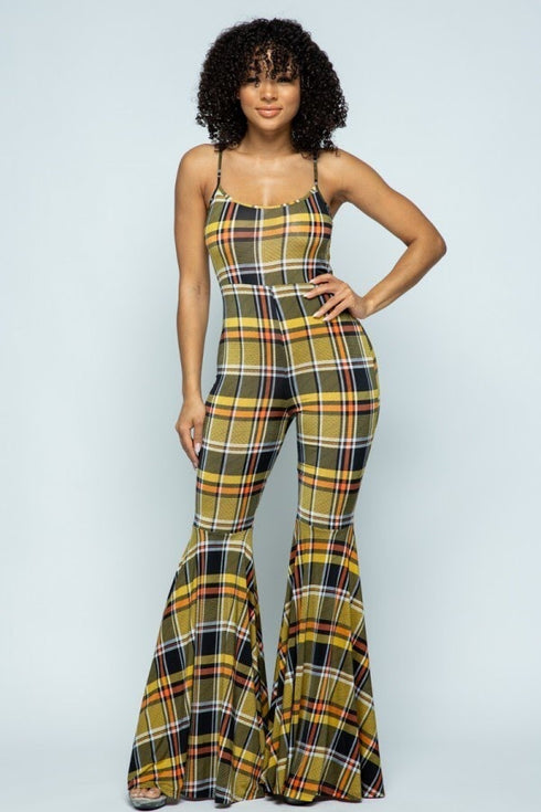Plaid No Games | womens jumpsuit (plaid)