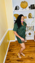 women's romper-(army green)