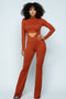 Too fierce | bell bottom two piece set (rust)